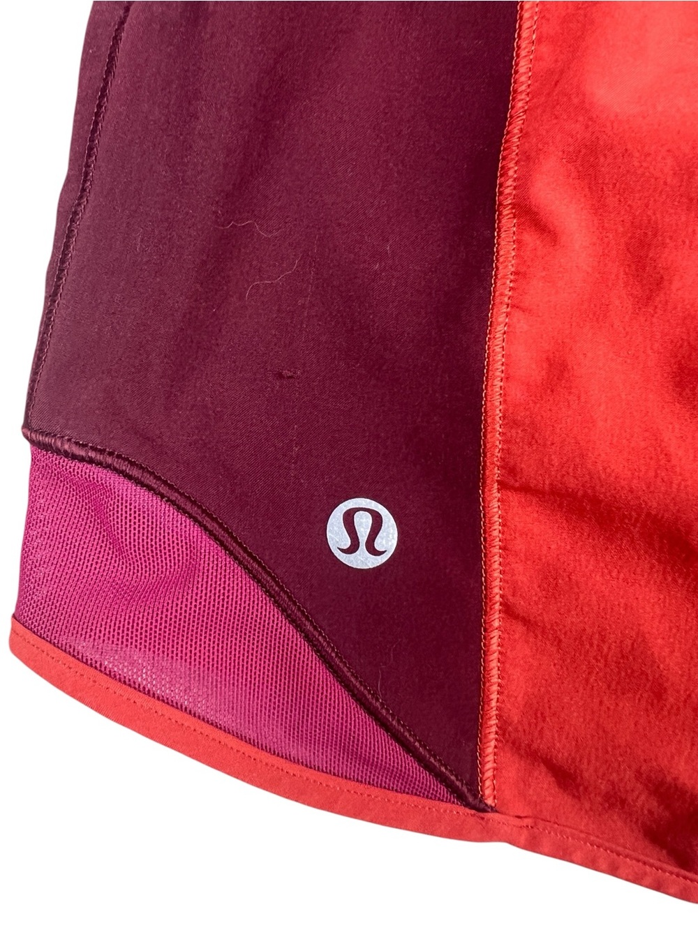 Lululemon Hotty Hot Short Women’s 4 Red Merlot Colorblock Athletic Running Lined - Picture 3 of 12